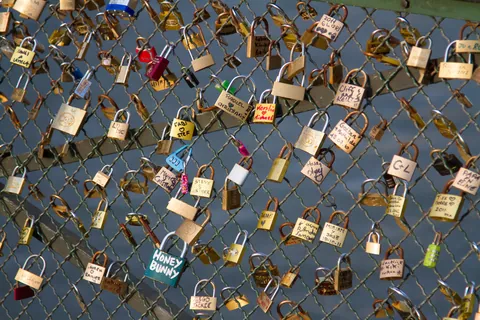 "Love Padlocks" on the Pont des Arts