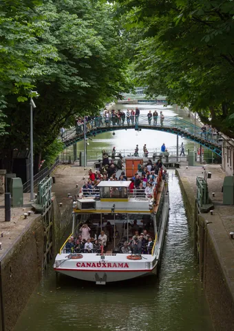 Canauxrama Tour Boat on the Canal St Martin