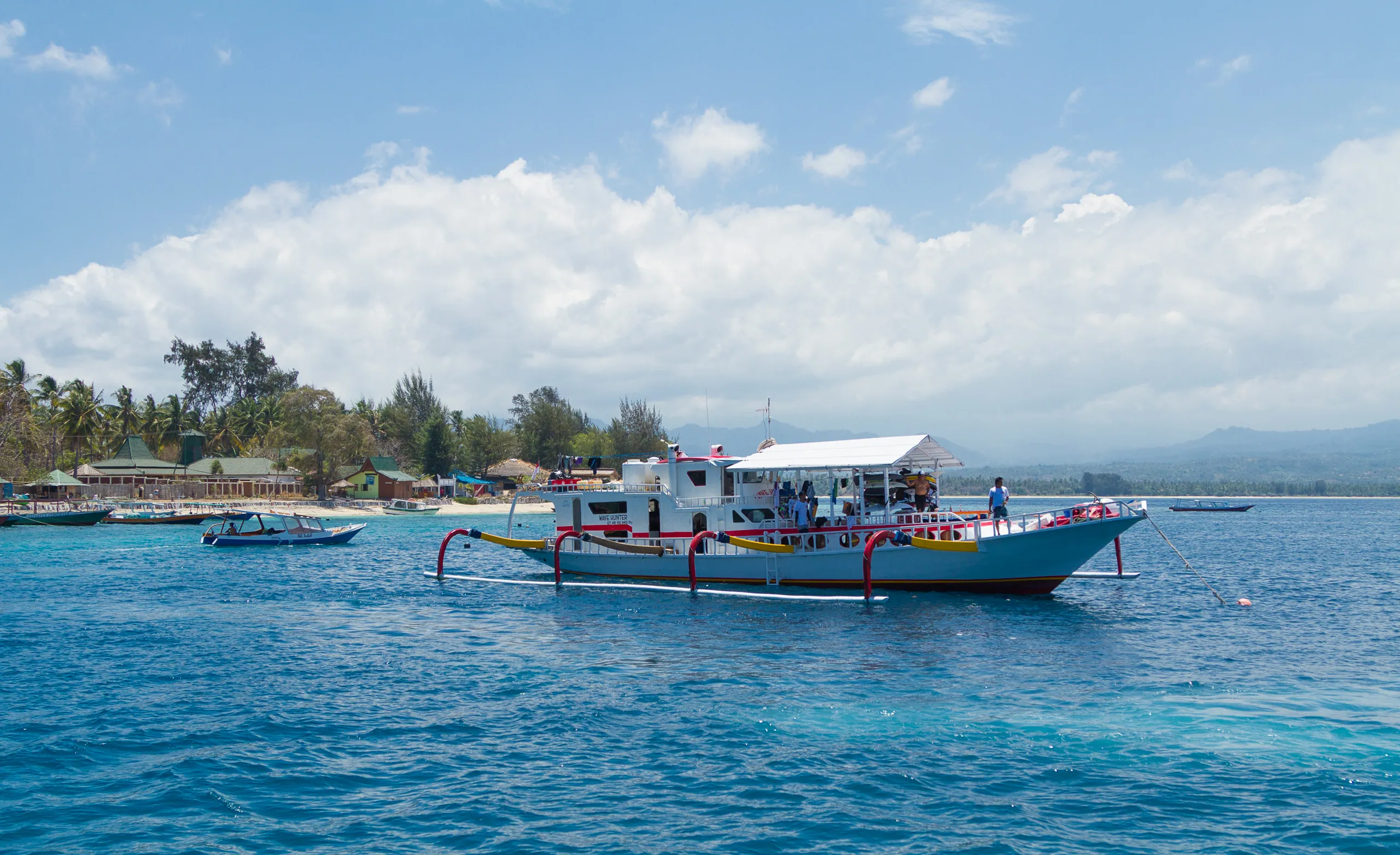 Boats off of Gili Air