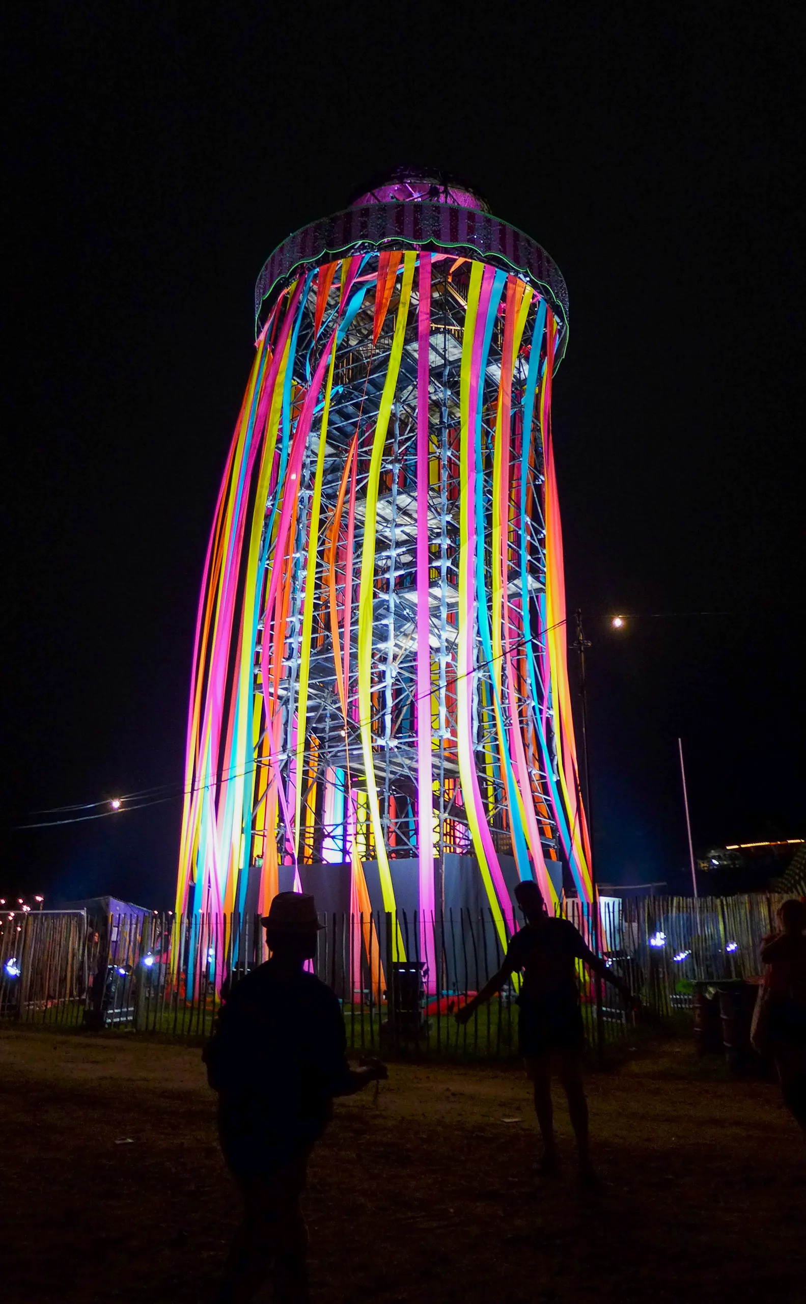 The Ribbon Tower at Night, the Park