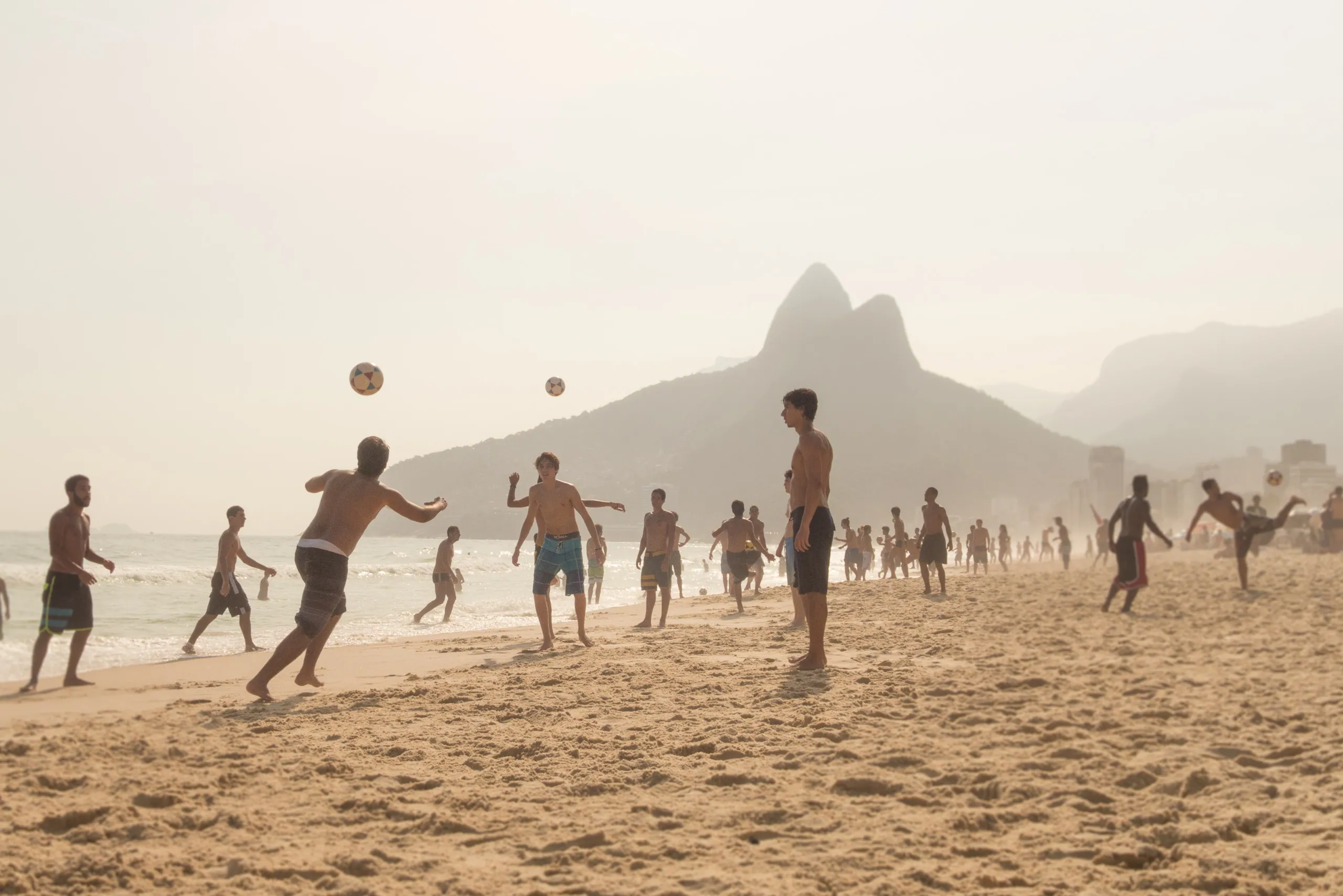 Footvollei Practice on Ipanema