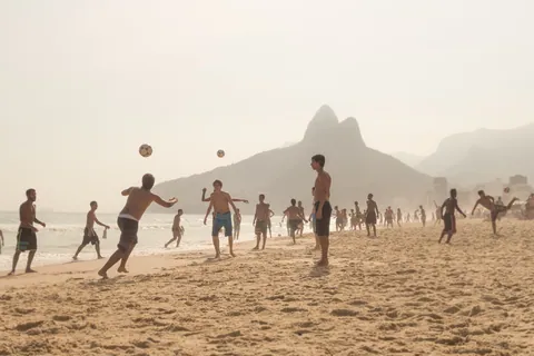 Footvollei Practice on Ipanema