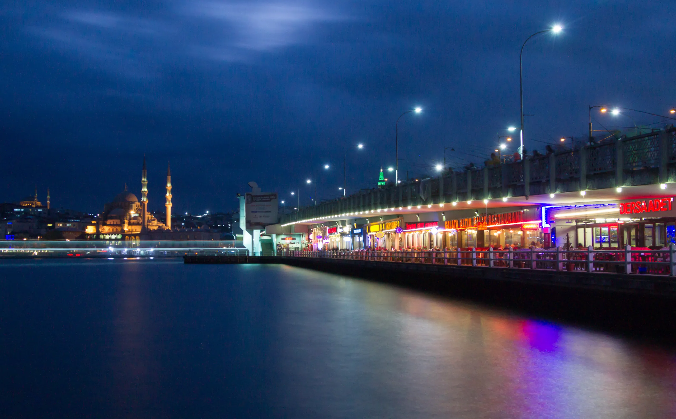 Galata Bridge and Yeni Camii - Long Exposure