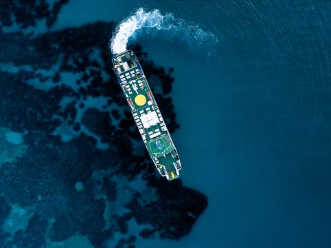 Ferry from above