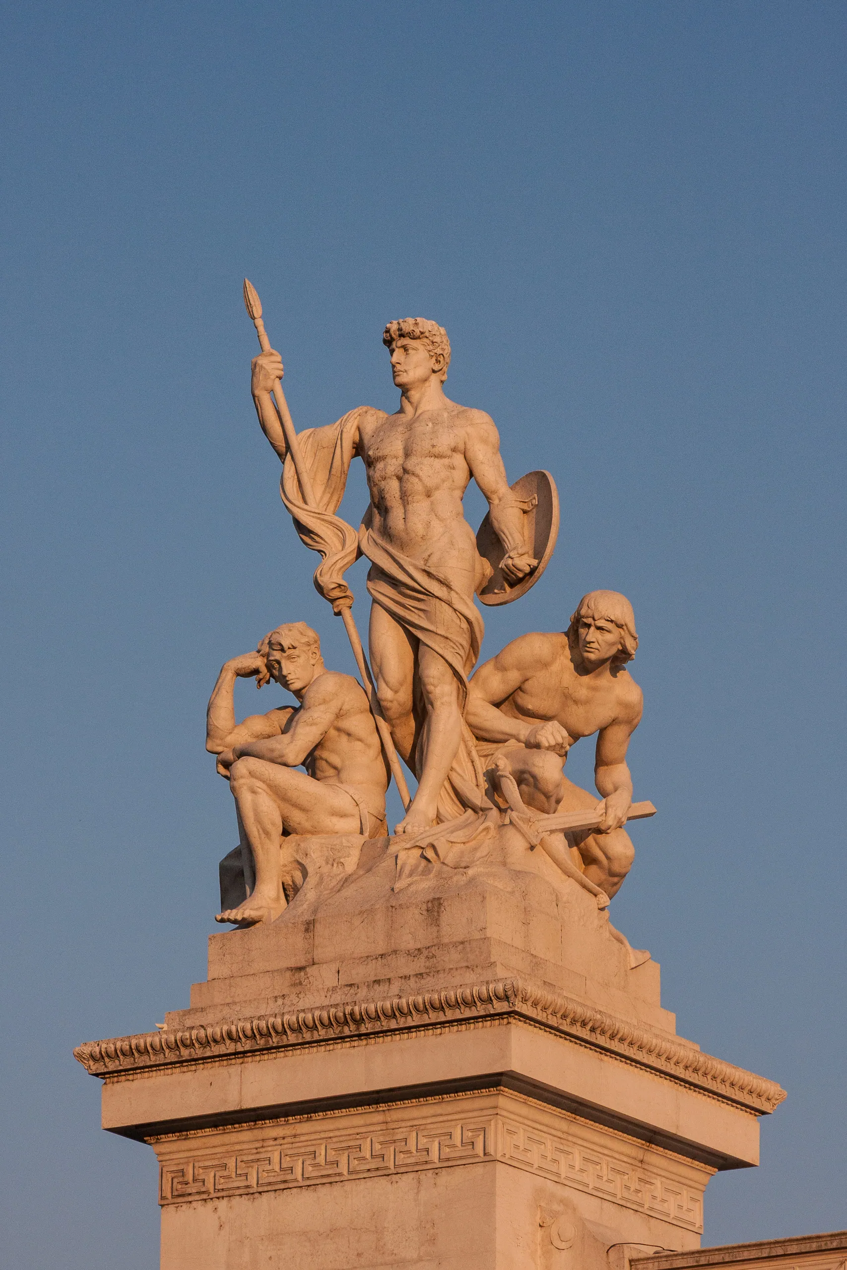 Statue Detail of Il Vittoriano at Sunset, Rome