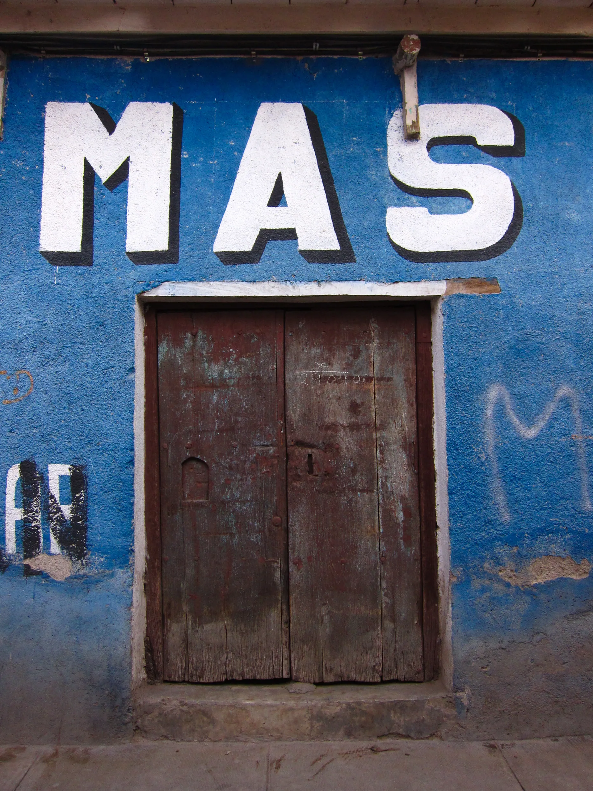 Wall ad for MAS (Movimiento al Socialismo)