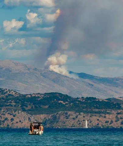 Brush Fire in Albania