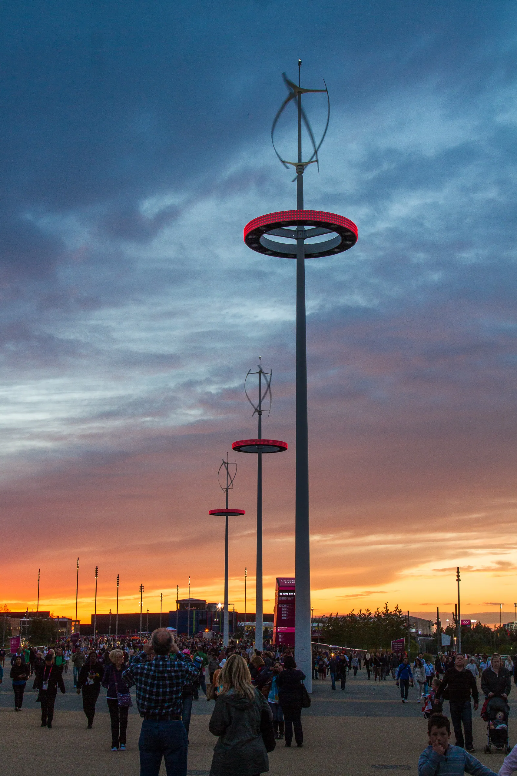 Wind Turbines at Sunset, Olympic Park
