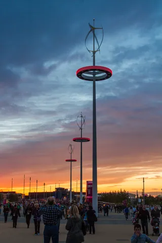 Wind Turbines at Sunset, Olympic Park