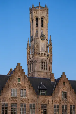 The Belfry from the Burg Square, Bruges