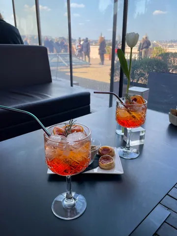 A cheeky Aperol Spritz on top of the Capitoline Museums