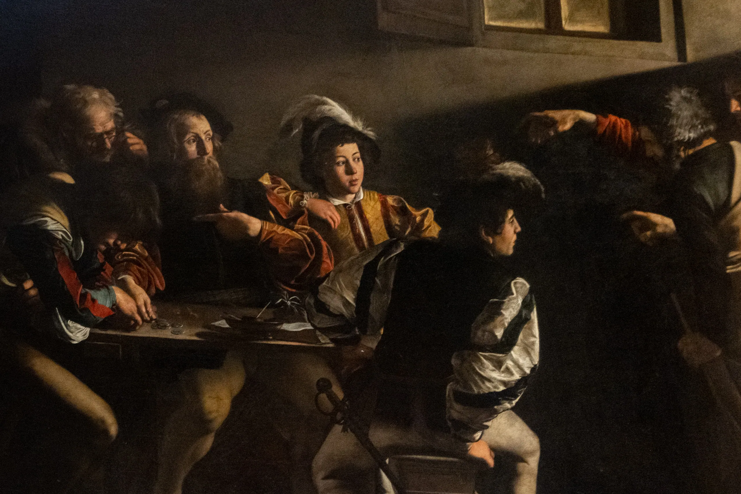 Caravaggio's "The Calling of St Matthew", Church of S. Luigi dei Francesi