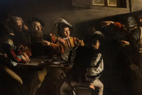 Caravaggio's "The Calling of St Matthew", Church of S. Luigi dei Francesi