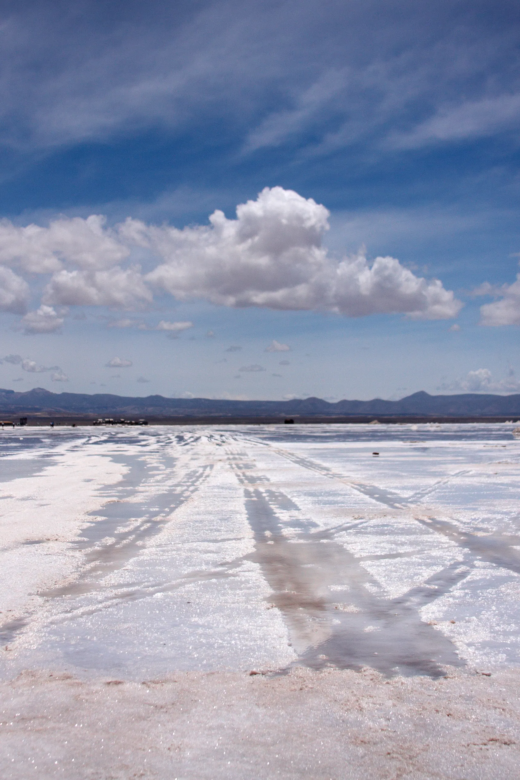 Jeep Tracks on the Salar de Uyuni