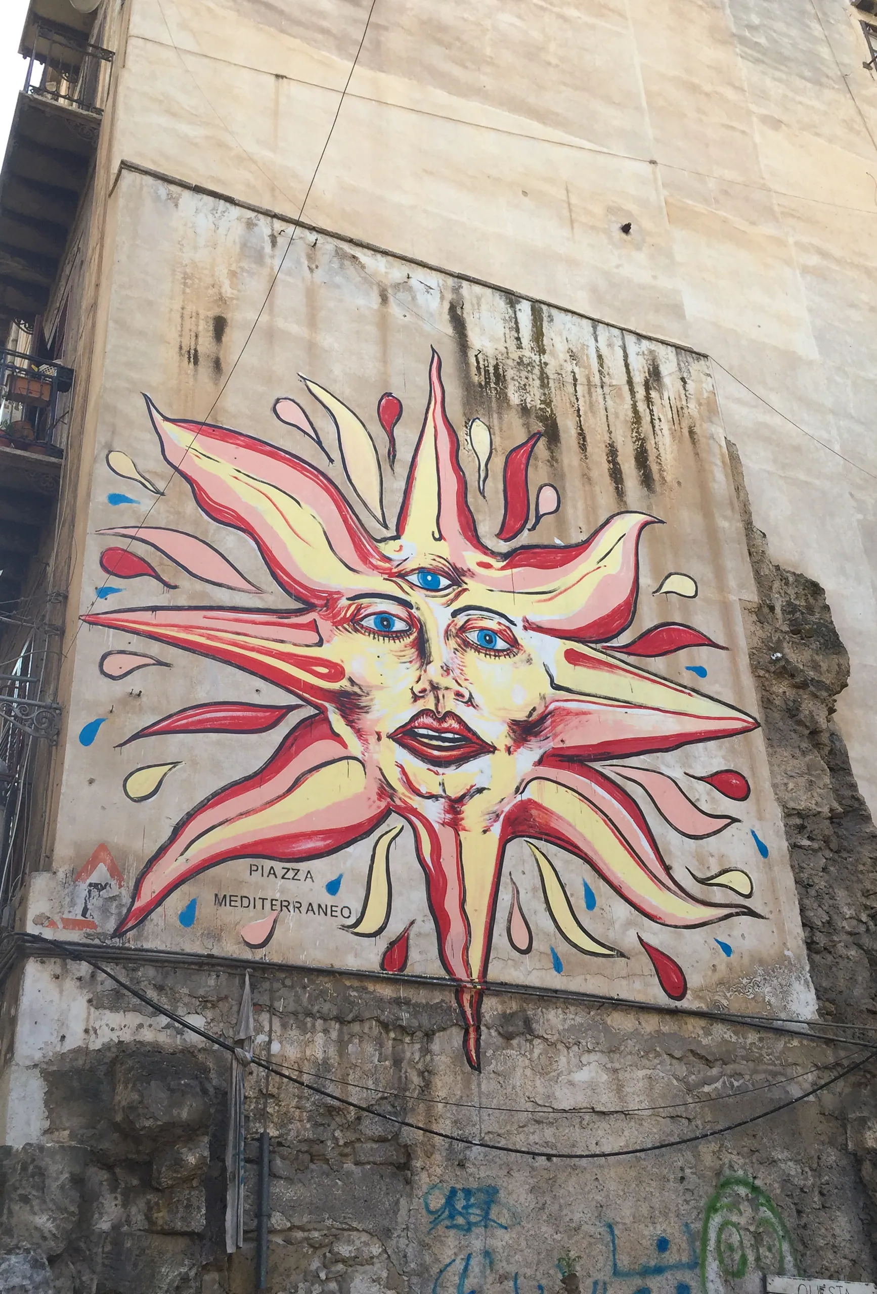 Street Art, Piazza Mediterraneo, Palermo