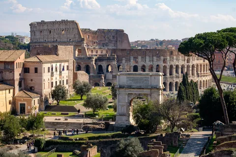 Colosseum and the Arch of Titus