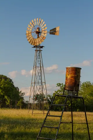 Deer feeder and Windmill, Canyon Wren Ranch