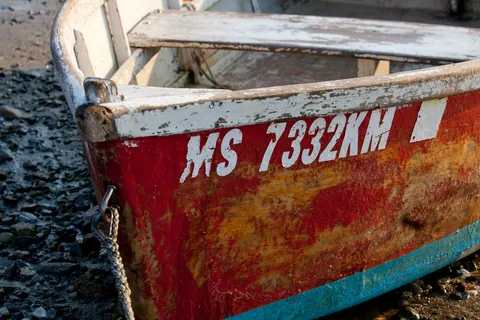Red Dinghy Detail, Stage Harbor