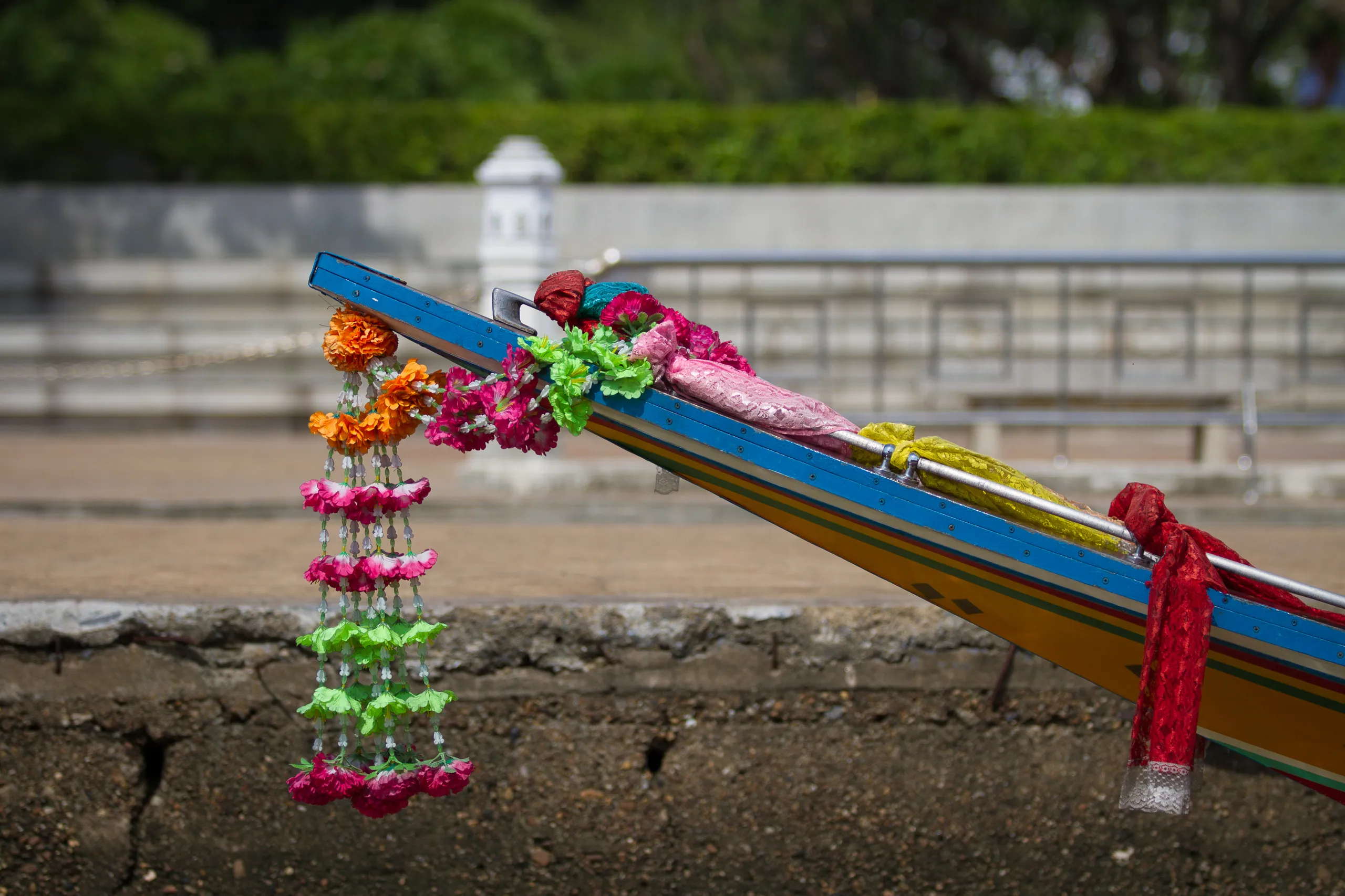 Boat decorations on the Chao Phraya River, Bangkok