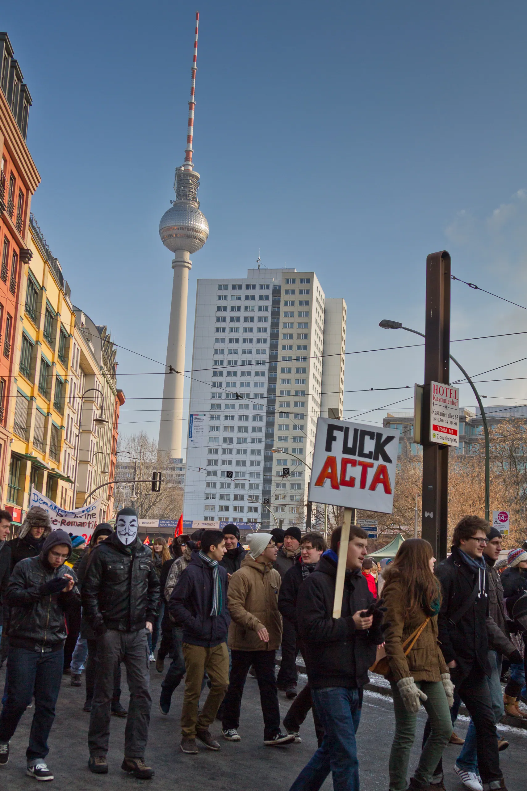 Anti-ACTA March, Mitte