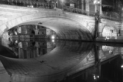 St-Michielshelling Bridge, Ghent, by night