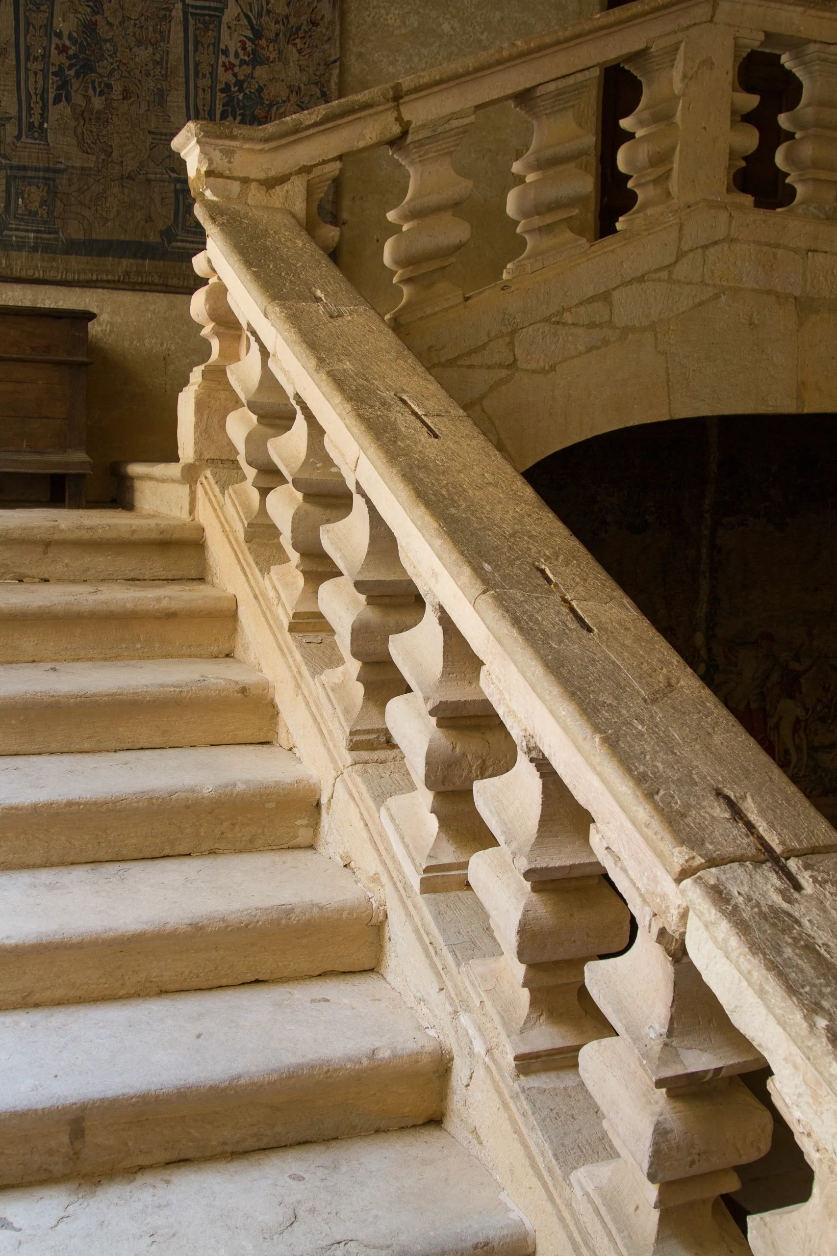Interior staircase of Chateau Beynac-et-Cazenac