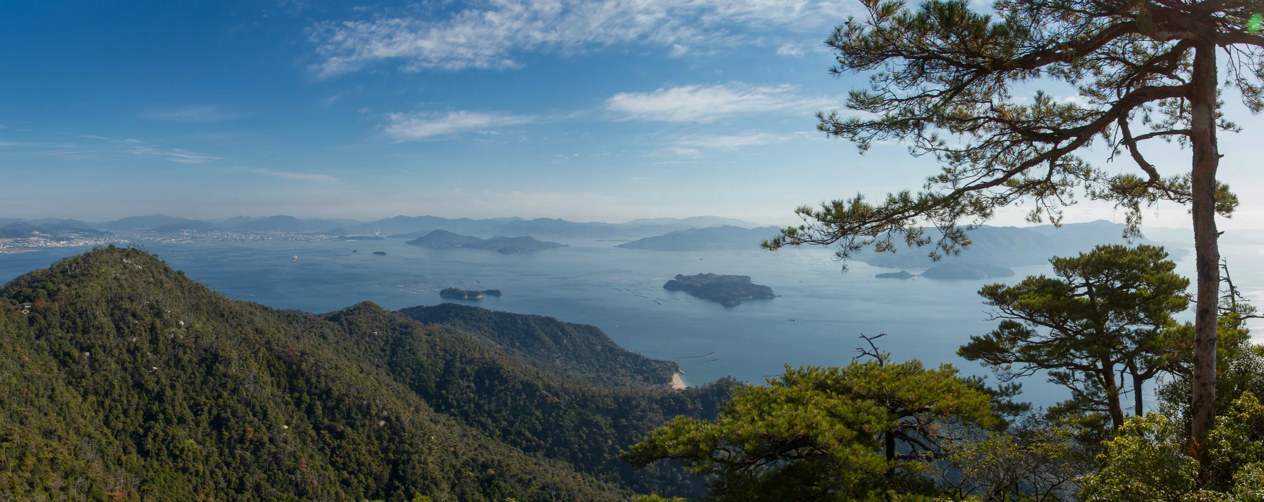 Panorama of Hiroshima Bay from Mount Misen, Miyajima