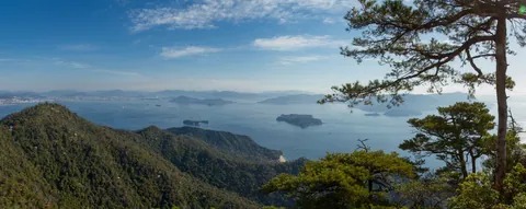 Panorama of Hiroshima Bay from Mount Misen, Miyajima