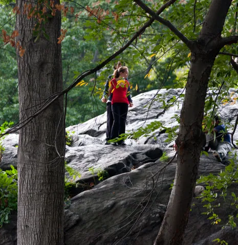 Stealing a moment, Central Park