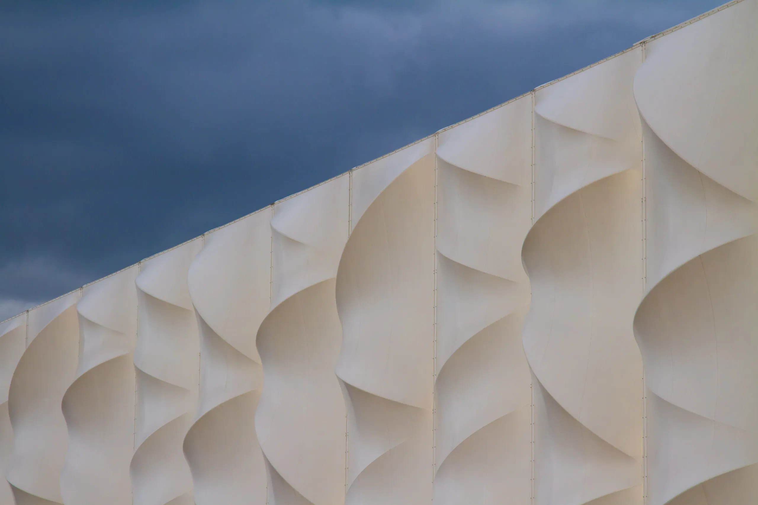 Basketball Arena against the stormy sky, Olympic Park