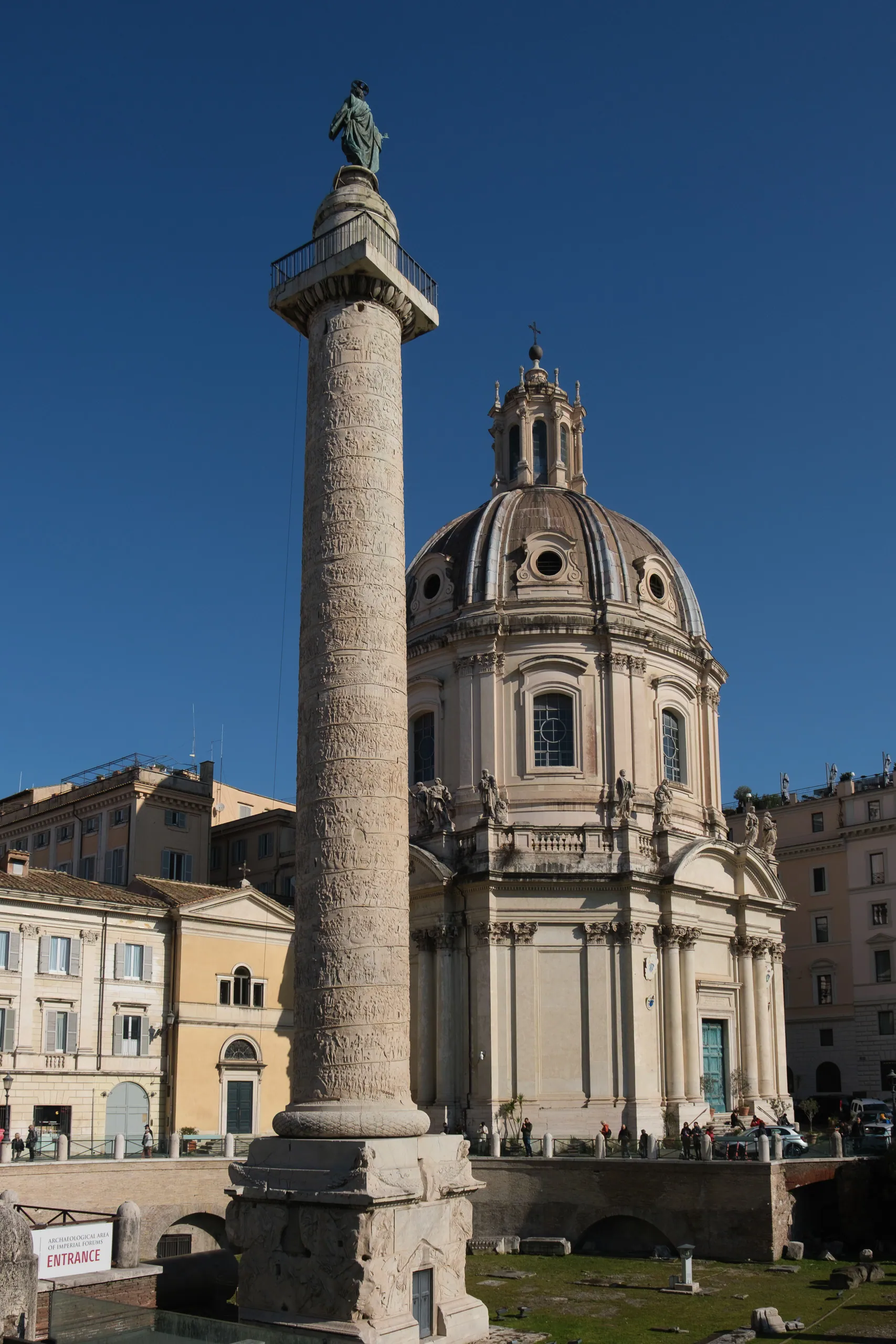 Trajan's Column and Church of the Most Holy Name of Mary