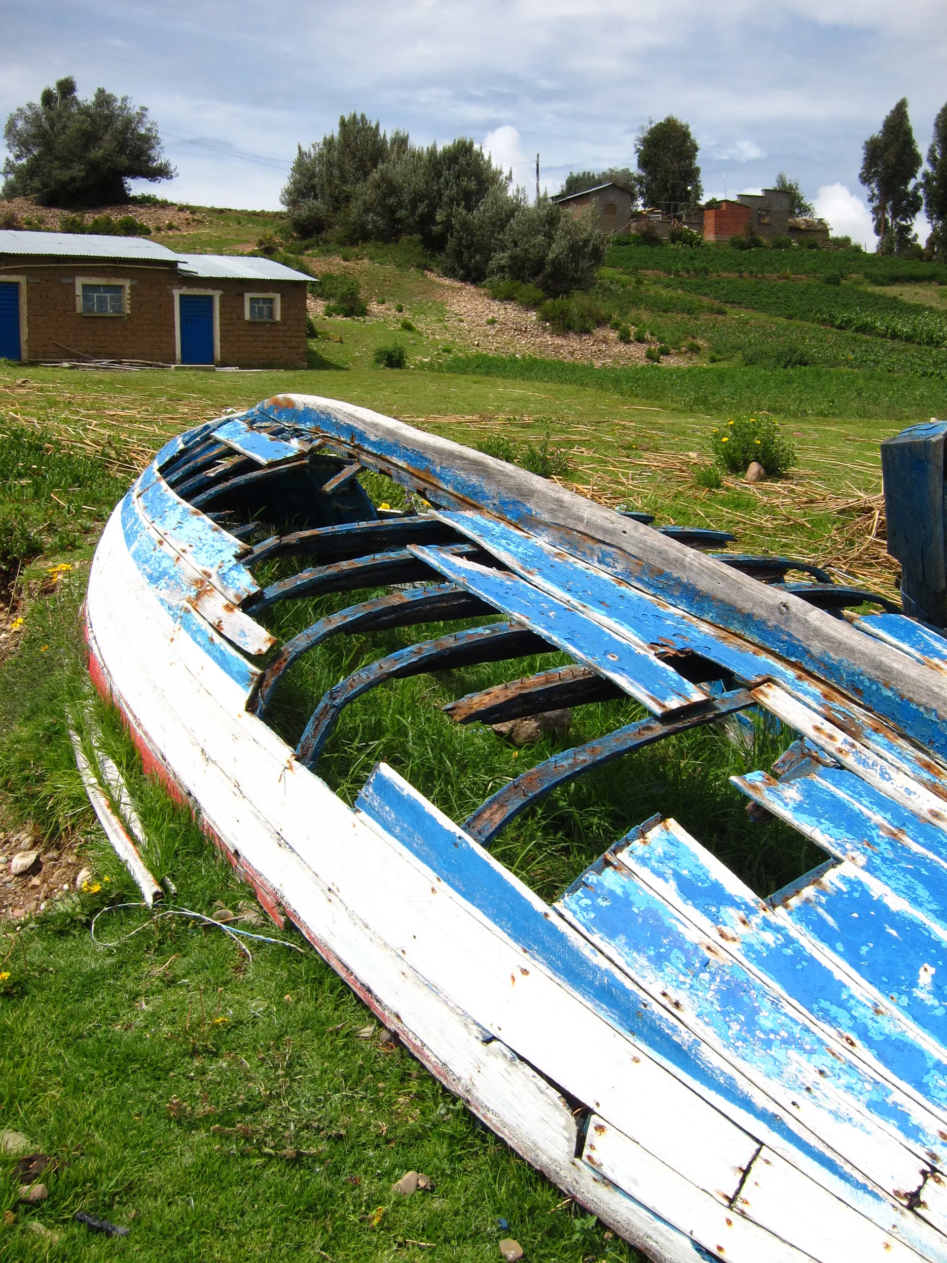 Old fishing boat, Lake Titicaca