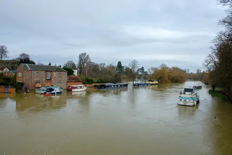 Thames flooding at Wallingford, December 2020