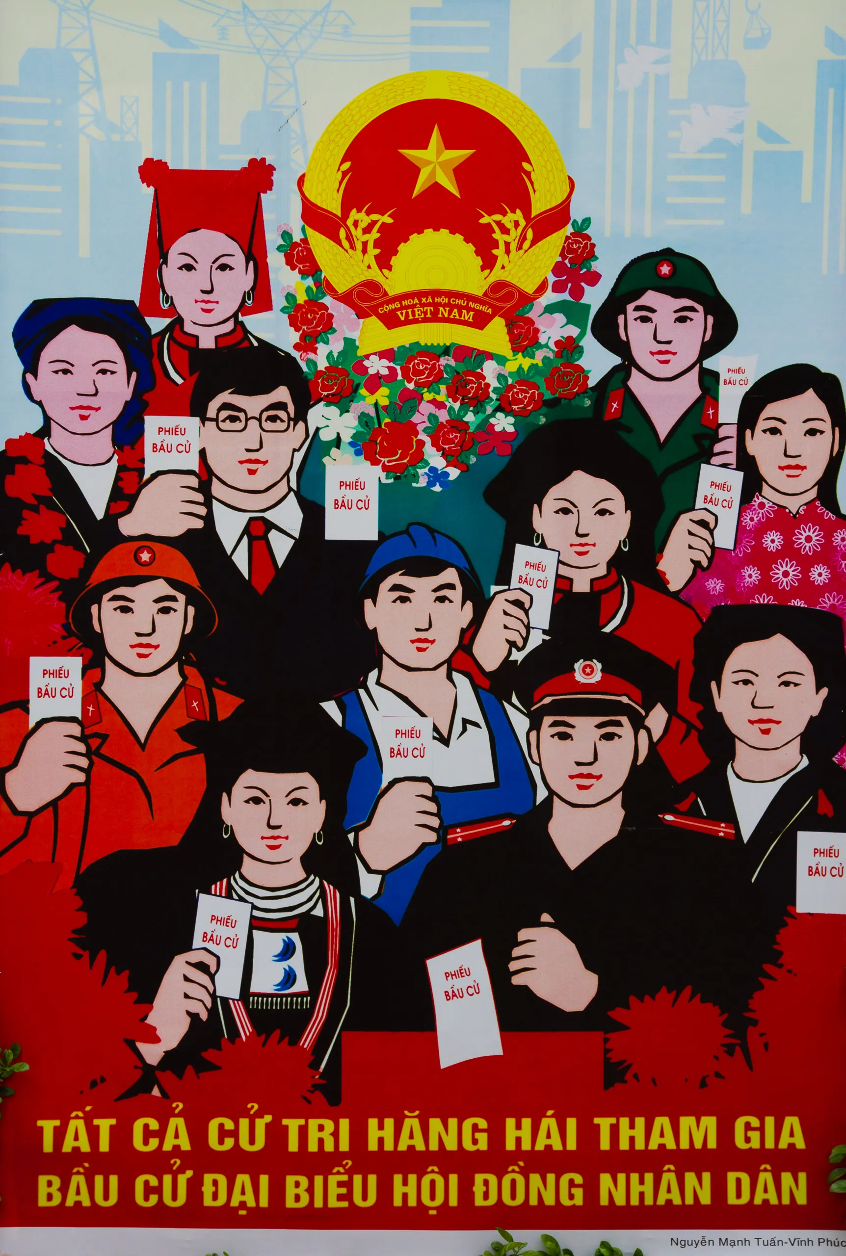 Get-out-the-vote poster, Vietnam style