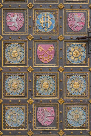Door detail of St Peter and Paul Cathedral, Vysehrad
