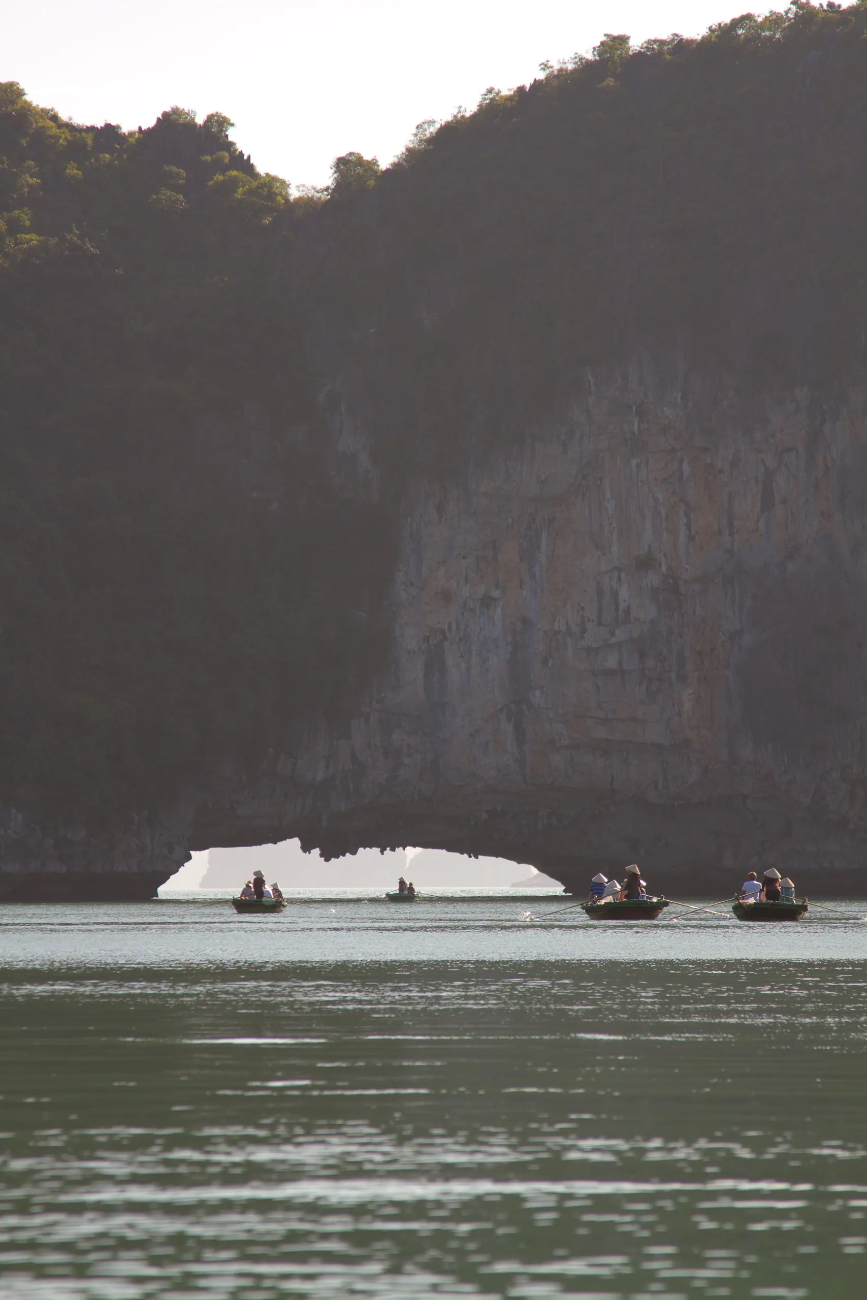Heading for the exit, Vong Vieng floating fishing village, Ha Long Bay