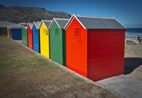 Beach huts at Fish Hoek