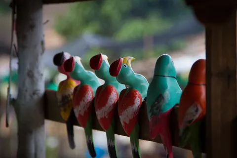 Carved Birds, Khlong Lat Mayom Floating Market, Bangkok