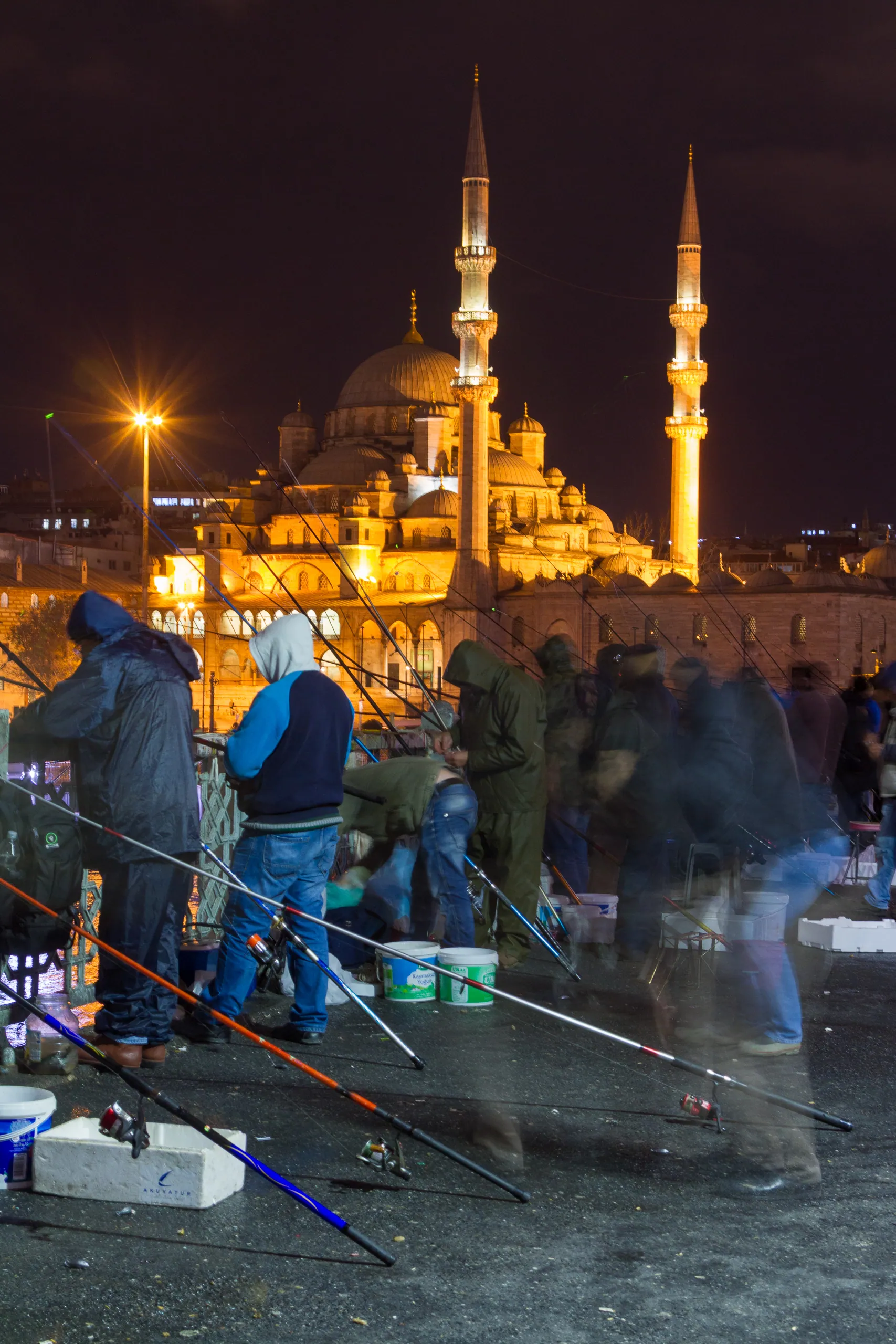 Galata Bridge Fishermen and the Yeni Camii