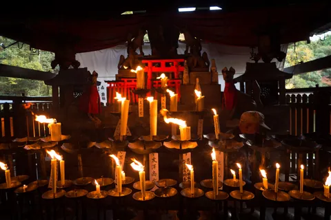 Votive candle offerings, Fushimi Inari Shrine, Kyoto