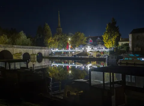 The Boat House Pub by Night