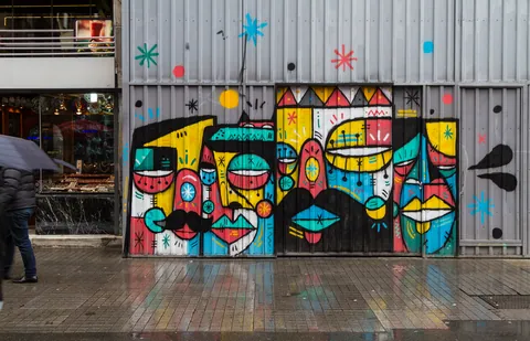 Rainy Street Art, Istiklal Caddesi
