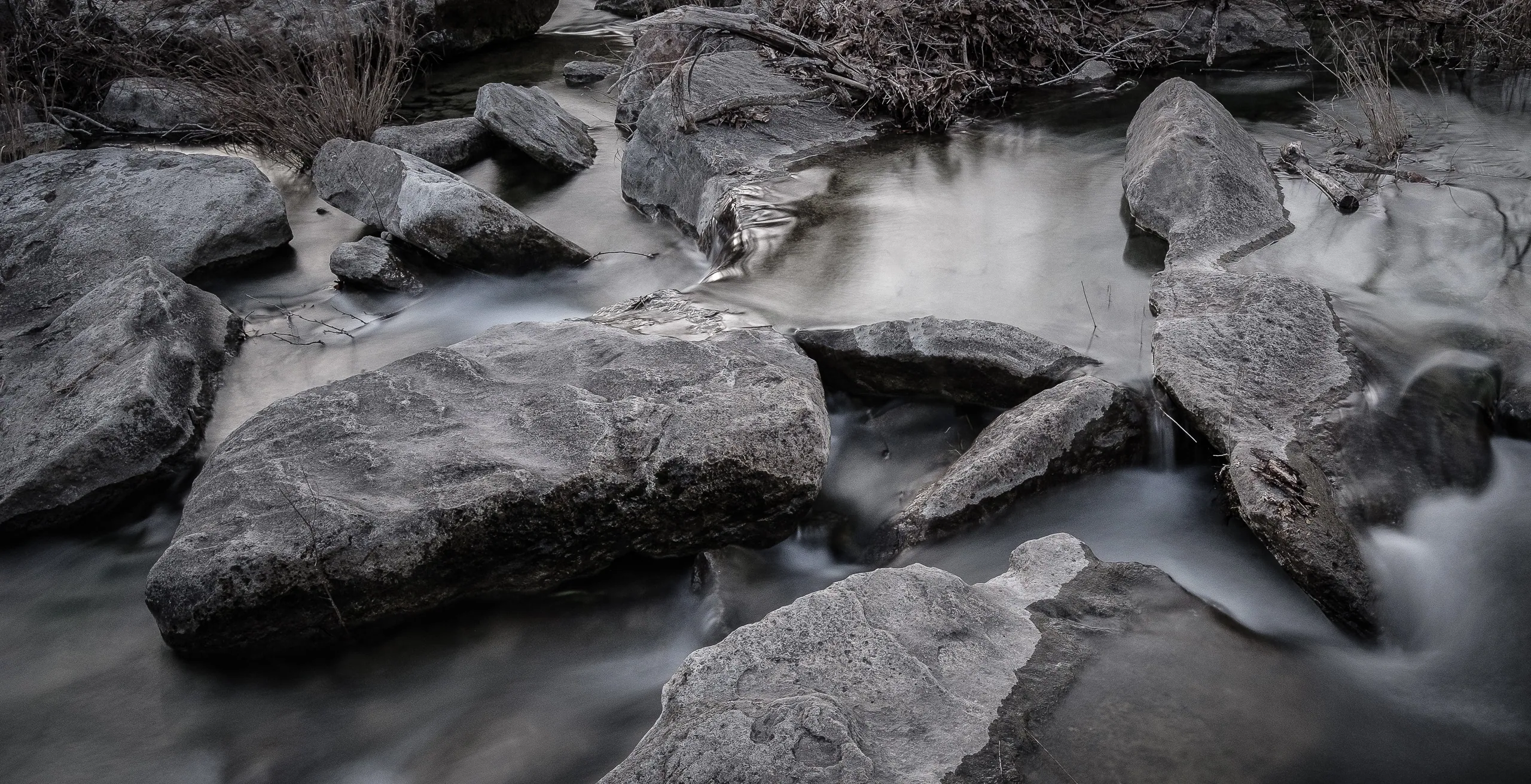 Canyon Wren Ranch - Winter Creek Scenes