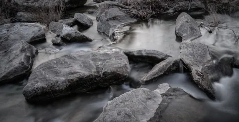 Canyon Wren Ranch - Winter Creek Scenes