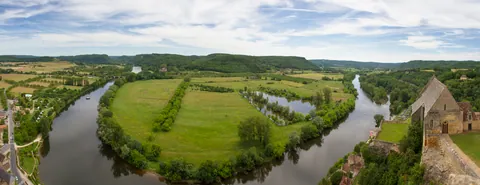 Panorama of the Dordogne from Chateau Beynac-et-Cazenac