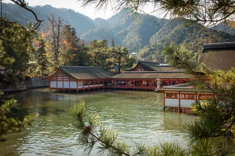 Itsukushima Shrine at high tide, Miyajima