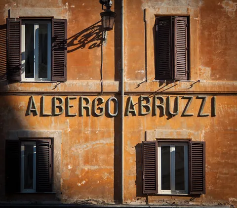 Albergo Abruzzi in morning light, Rome