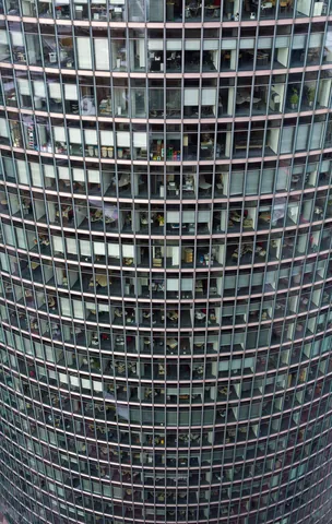 Deutsche Bahn (DB) building from PanoramaPunkt, Potsdamer Platz