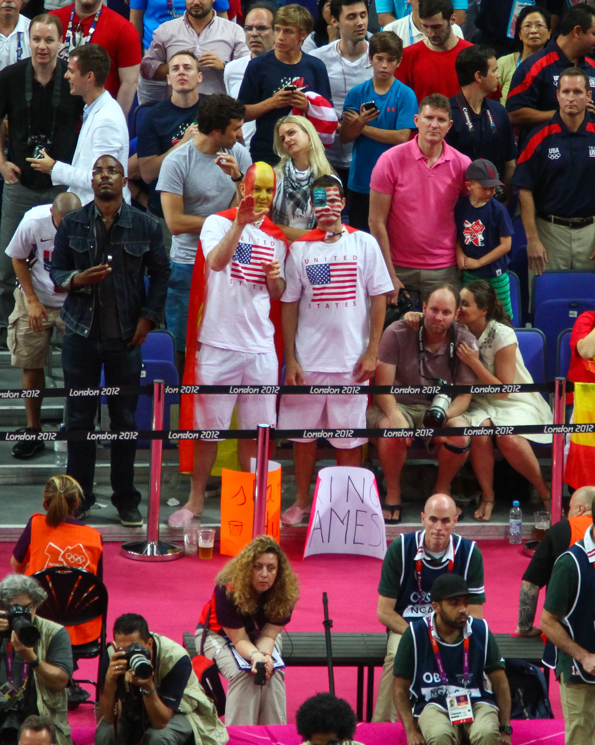 Confused Fans, USA Spain Olympic Basketball Final, August 12th 2012