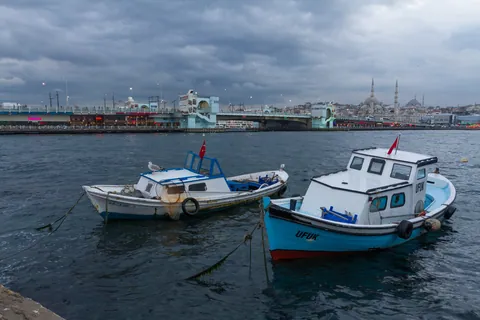 Fishing Boats and the Galata Bridge